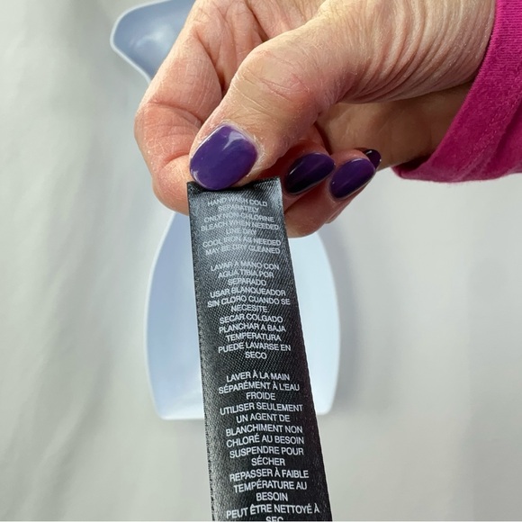 White House Black Market Black V-Neck Blouse - Picture 3 of 3